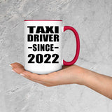 Taxi Driver Since 2022 - 15oz Accent Mug Red
