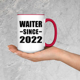 Waiter Since 2022 - 15oz Accent Mug Red