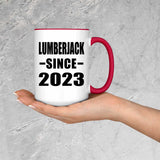 Lumberjack Since 2023 - 15oz Accent Mug Red