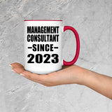 Management Consultant Since 2023 - 15oz Accent Mug Red
