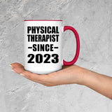 Physical Therapist Since 2023 - 15oz Accent Mug Red