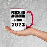 Precision Assembler Since 2023 - 15oz Accent Mug Red