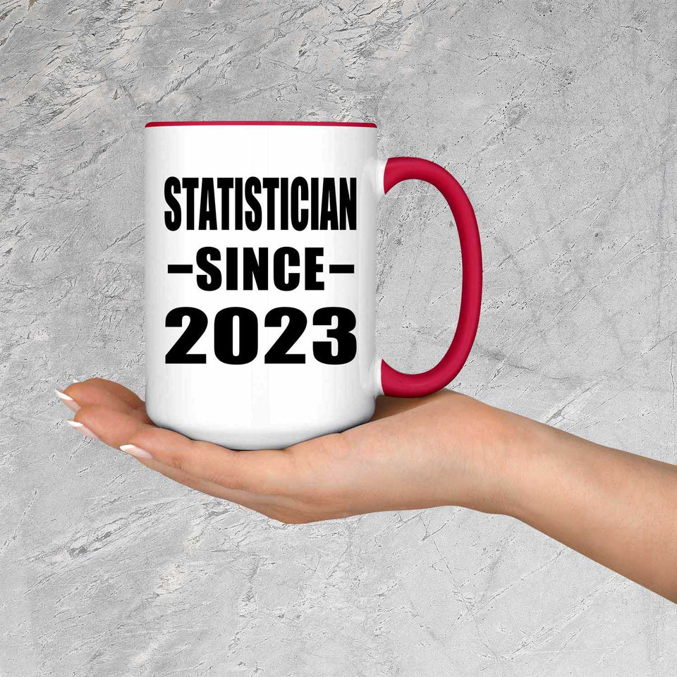 Statistician Since 2023 - 15oz Accent Mug Red