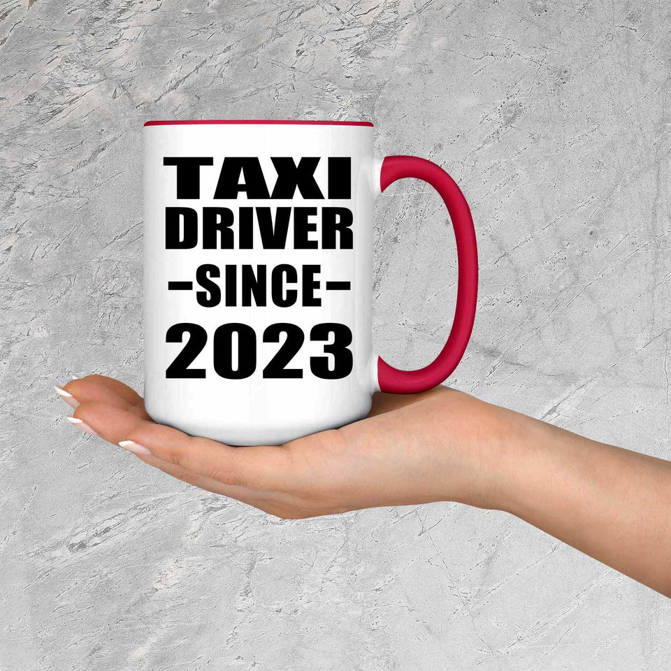 Taxi Driver Since 2023 - 15oz Accent Mug Red