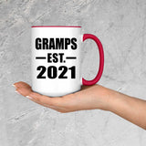 Gramps Established EST. 2021 - 15oz Accent Mug Red