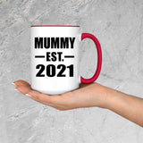 Mummy Established EST. 2021 - 15oz Accent Mug Red