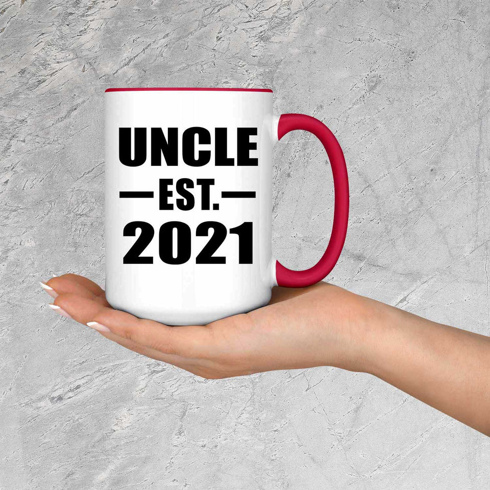 Uncle Established EST. 2021 - 15oz Accent Mug Red