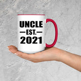Uncle Established EST. 2021 - 15oz Accent Mug Red
