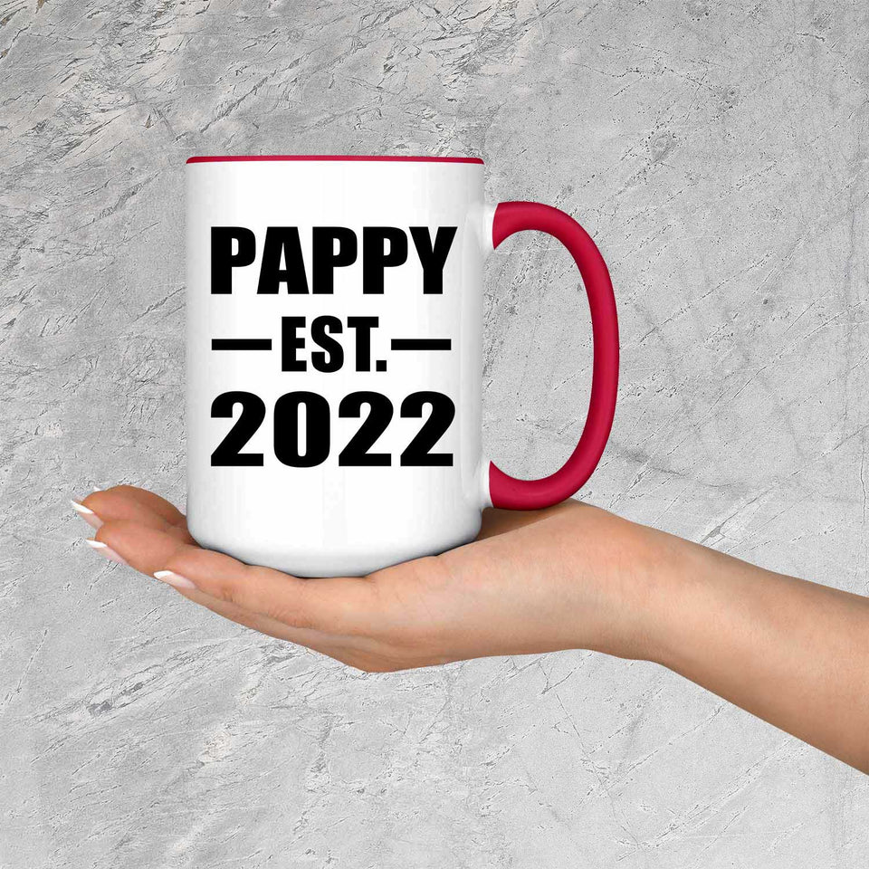Pappy Established EST. 2022 - 15oz Accent Mug Red