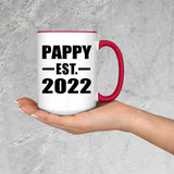 Pappy Established EST. 2022 - 15oz Accent Mug Red
