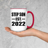 Step Son Established EST. 2022 - 15oz Accent Mug Red