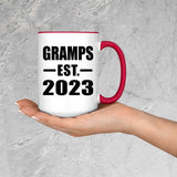 Gramps Established EST. 2023 - 15oz Accent Mug Red