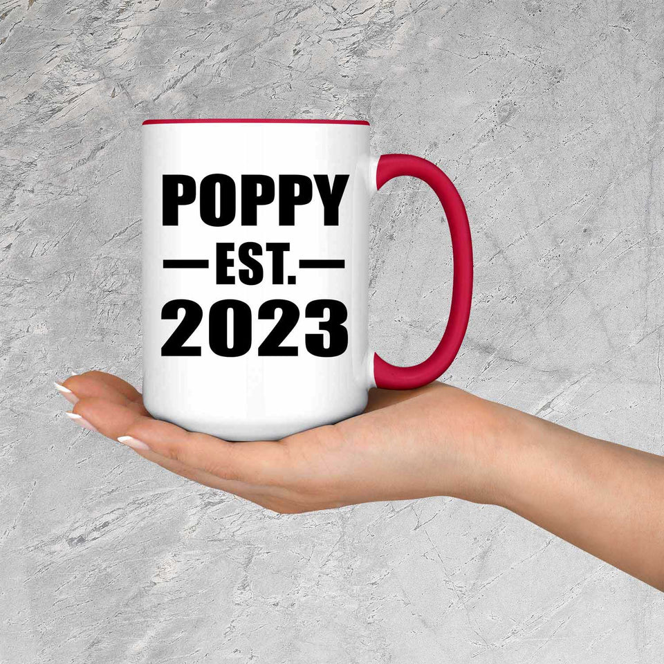 Poppy Established EST. 2023 - 15oz Accent Mug Red
