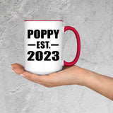 Poppy Established EST. 2023 - 15oz Accent Mug Red