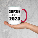 Step Son Established EST. 2023 - 15oz Accent Mug Red