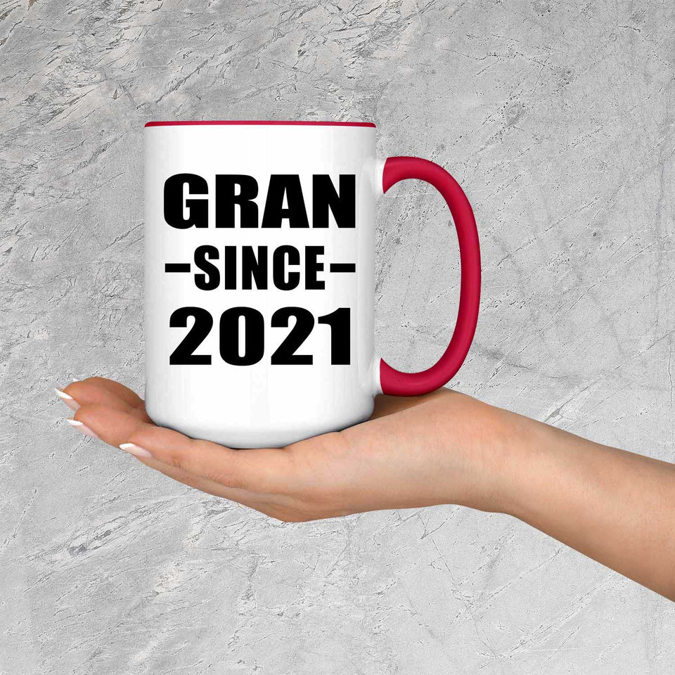 Gran Since 2021 - 15oz Accent Mug Red