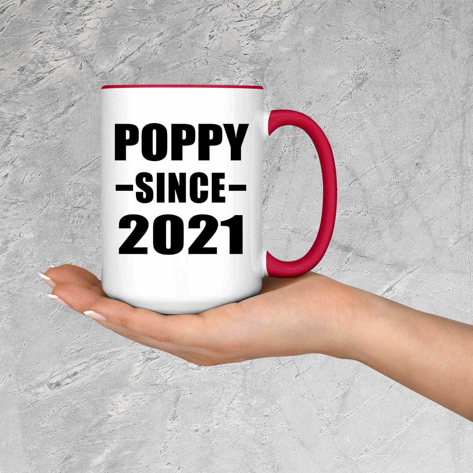 Poppy Since 2021 - 15oz Accent Mug Red