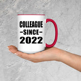 Colleague Since 2022 - 15oz Accent Mug Red