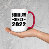 Son In Law Since 2022 - 15oz Accent Mug Red