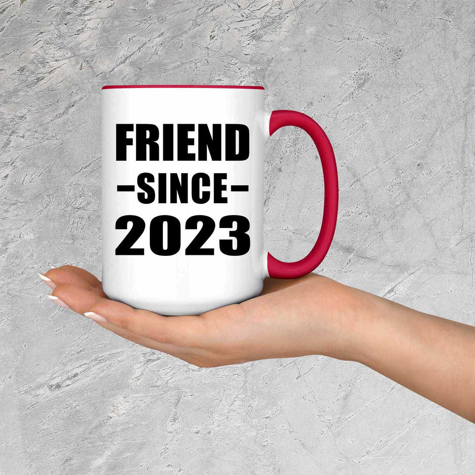 Friend Since 2023 - 15oz Accent Mug Red