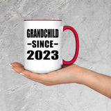 Grandchild Since 2023 - 15oz Accent Mug Red