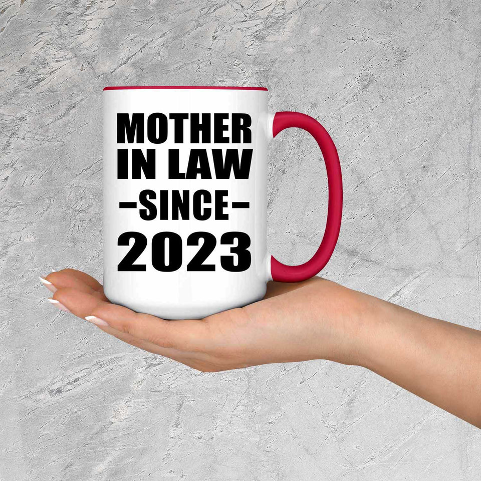 Mother In Law Since 2023 - 15oz Accent Mug Red