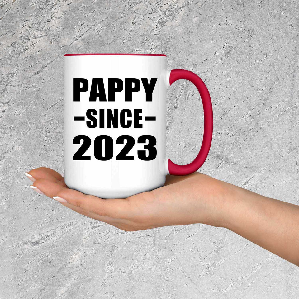 Pappy Since 2023 - 15oz Accent Mug Red