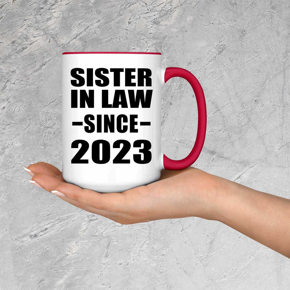 Sister In Law Since 2023 - 15oz Accent Mug Red