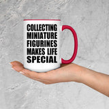 Collecting Miniature Figurines Makes Life Special - 15oz Accent Mug Red