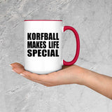 Korfball Makes Life Special - 15oz Accent Mug Red