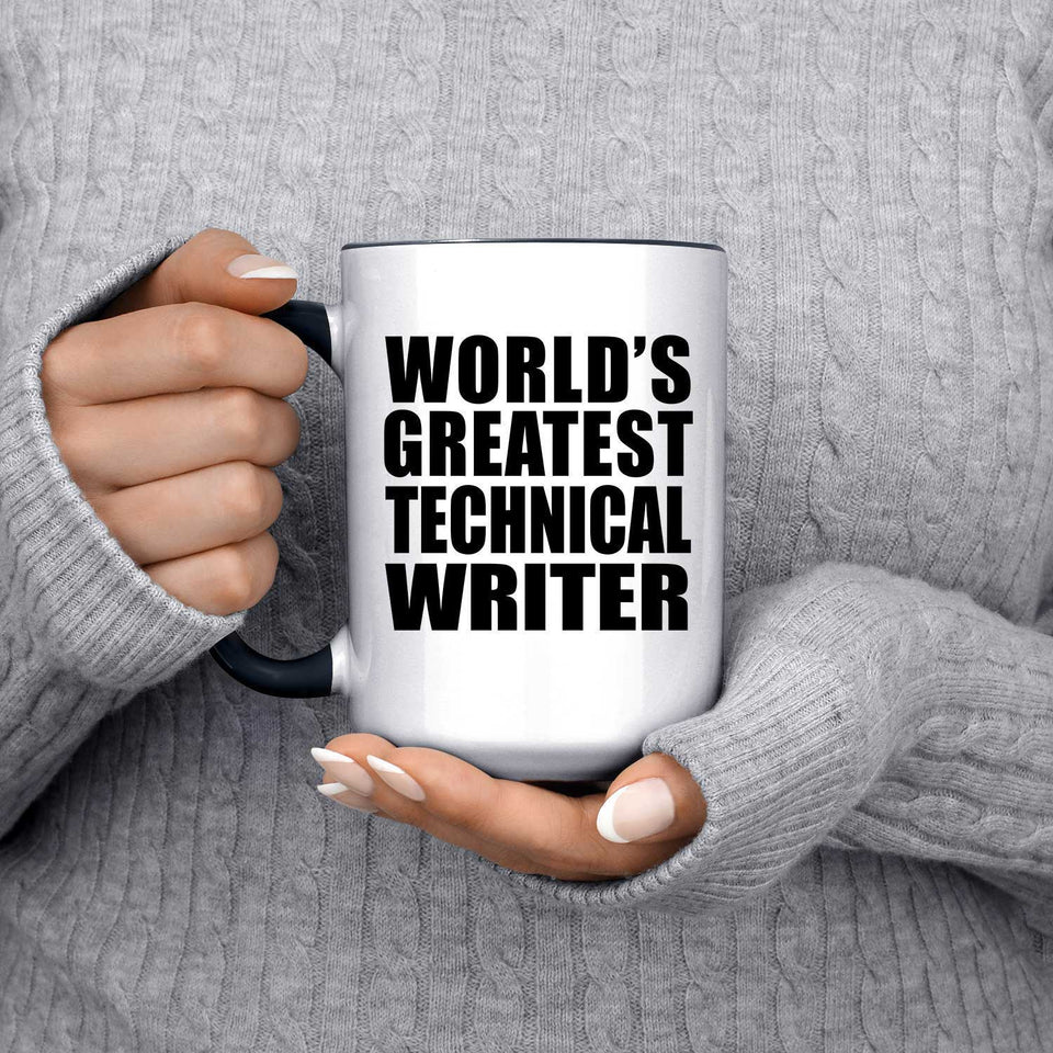 World's Greatest Technical Writer - 15oz Accent Mug Black