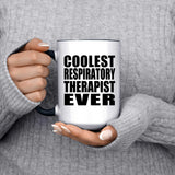 Coolest Respiratory Therapist Ever - 15oz Accent Mug Black