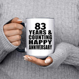 Happy 83rd Anniversary 83 Years & Counting - 15oz Accent Mug Black
