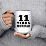 11th Anniversary 11 Years Anniversary - 15oz Accent Mug Black
