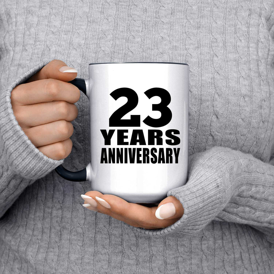 23rd Anniversary 23 Years - 15oz Accent Mug Black