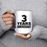 3rd Anniversary 3 Years - 15oz Accent Mug Black