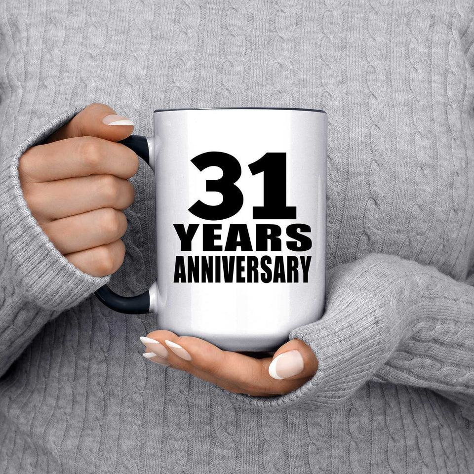 31st Anniversary 31 Years - 15oz Accent Mug Black