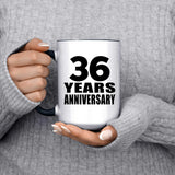 36th Anniversary 36 Years - 15oz Accent Mug Black