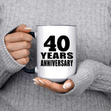 40th Anniversary 40 Years - 15oz Accent Mug Black
