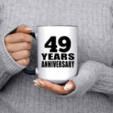 49th Anniversary 49 Years - 15oz Accent Mug Black
