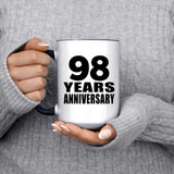 98th Anniversary 98 Years - 15oz Accent Mug Black
