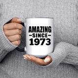 51st Birthday Amazing Since 1973 - 15oz Accent Mug Black