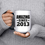 11th Birthday Amazing Since 2013 - 15oz Accent Mug Black
