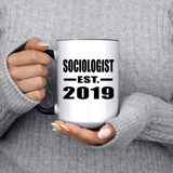 Sociologist Established EST. 2019 - 15oz Accent Mug Black