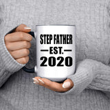 Step Father Established EST. 2020 - 15oz Accent Mug Black