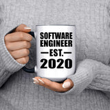 Software Engineer Established EST. 2020 - 15oz Accent Mug Black