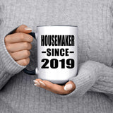 Housemaker Since 2019 - 15oz Accent Mug Black