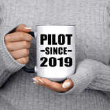 Pilot Since 2019 - 15oz Accent Mug Black