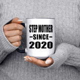 Step Mother Since 2020 - 15oz Accent Mug Black
