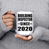Building Inspector Since 2020 - 15oz Accent Mug Black